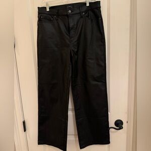 Banana Republic High-Rise Black coated Pants